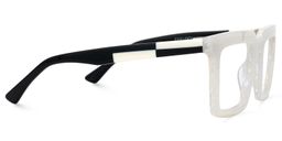 Leblanc Rectangle White Glasses3