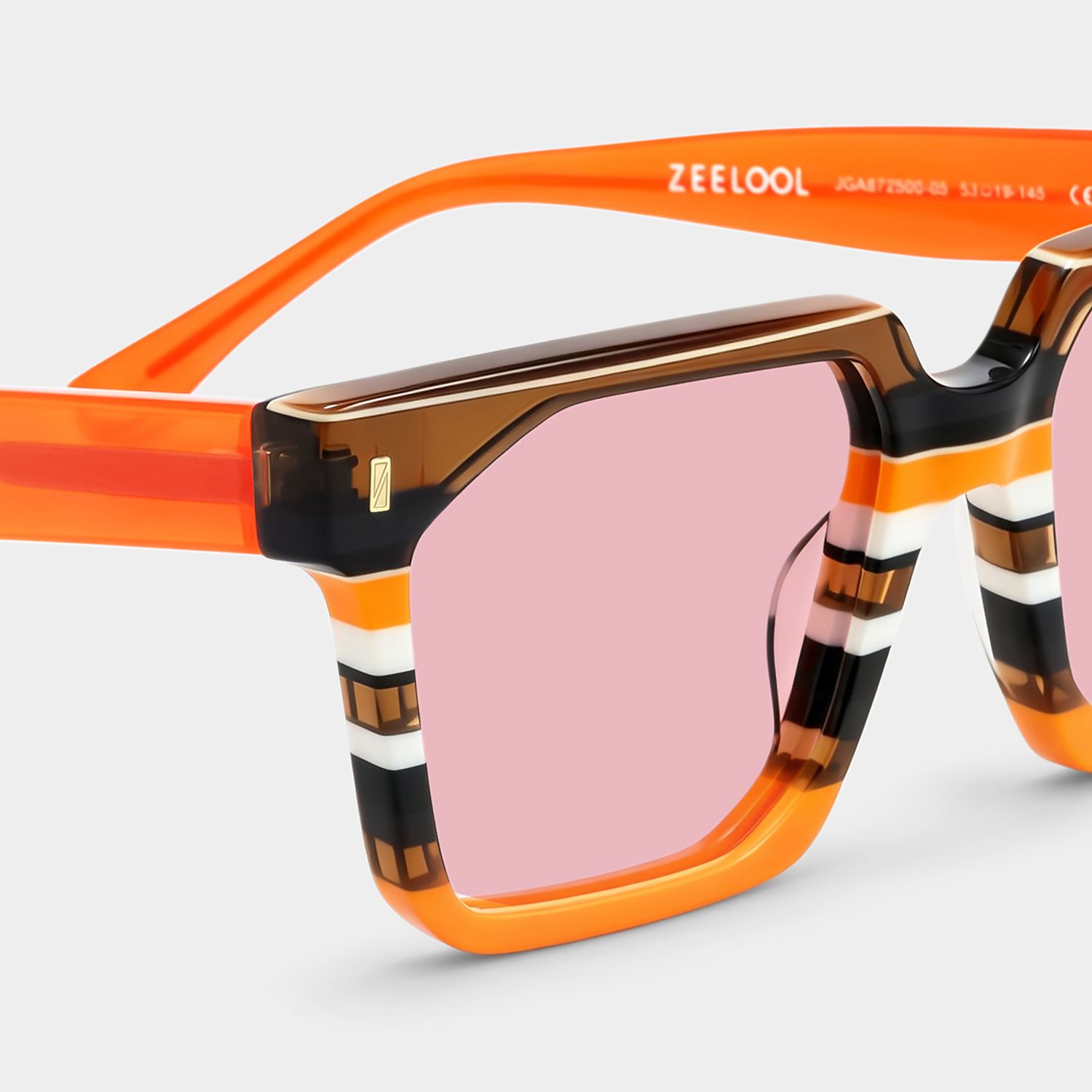 Laguer Orange Rectangle Sunglasses to Frame Your Face | ZEELOOL4