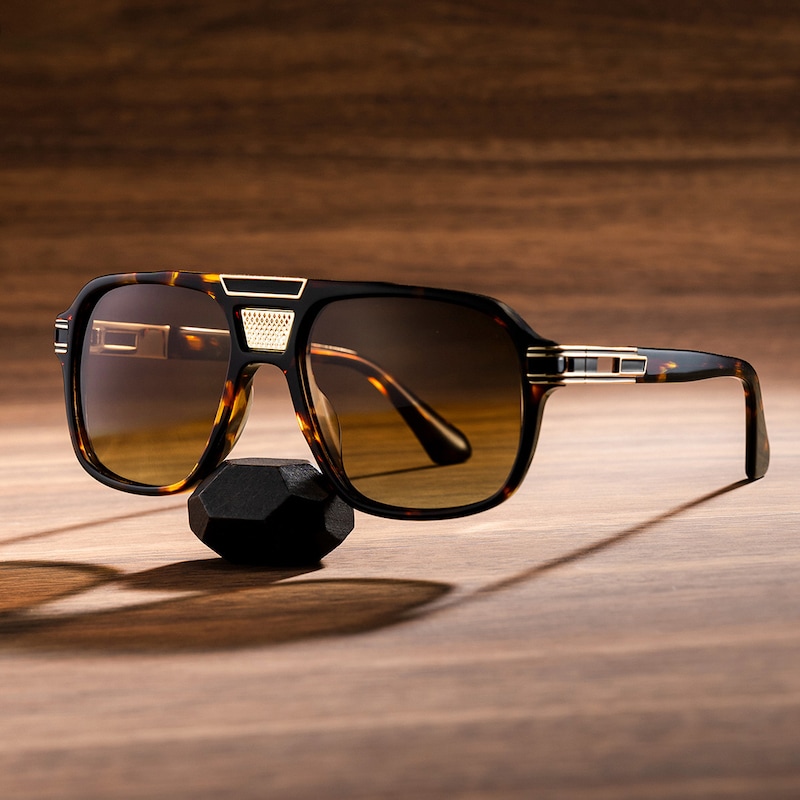 ZEELOOL Dune Aviator Tortoise Polarized Sunglasses