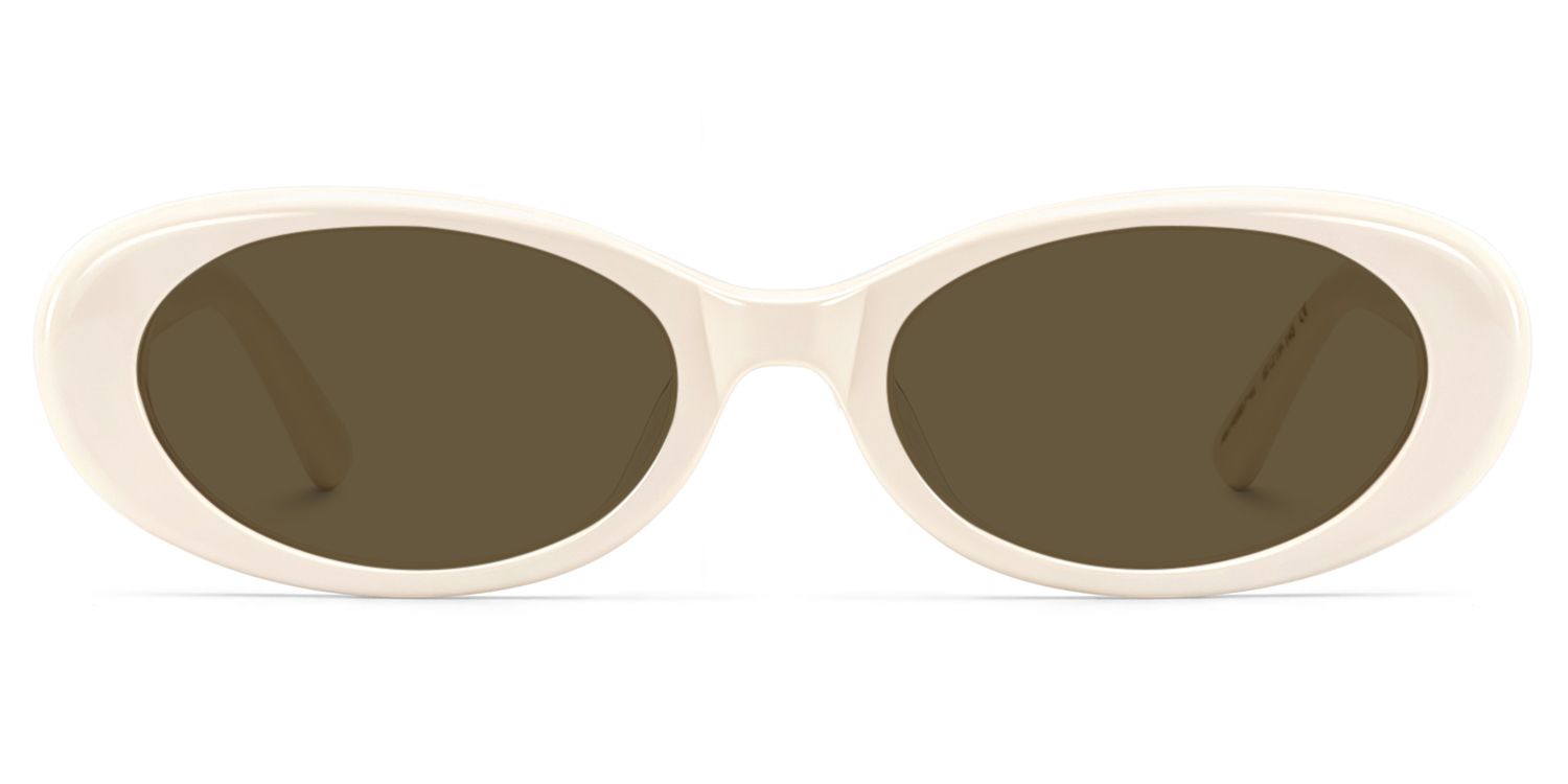 ZEELOOL x Aimee Song The 90s White Oval Sunglasses