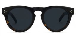 Malloy Round Black and Tortoise Glasses0