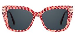 Cardozo Square Red Sunglasses0