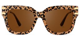 Lidia Square Leopard Sunglasses0