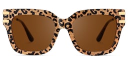 Lidia Square Leopard Sunglasses0