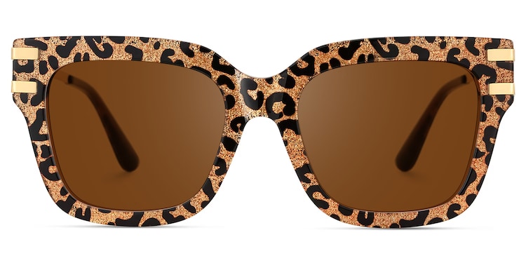 Lidia Square Leopard Sunglasses