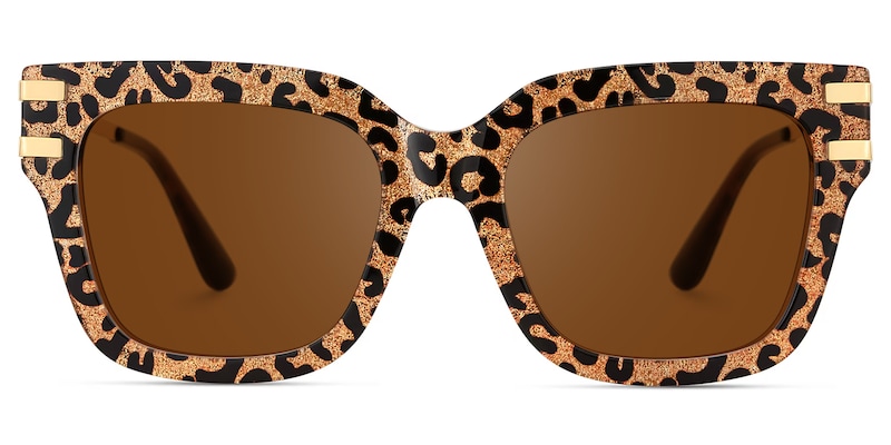 Lidia Square Leopard Sunglasses