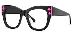 Minfia Square Black Glasses4