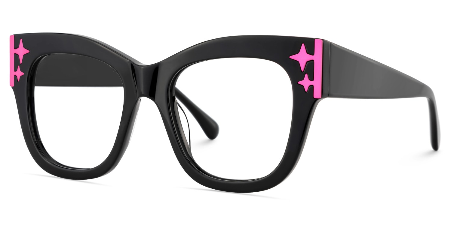 Minfia Square Black Glasses4