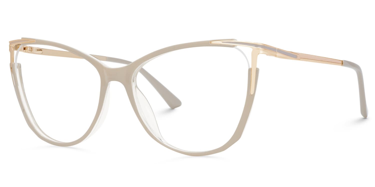Yomary Cateye Khaki Glasses2