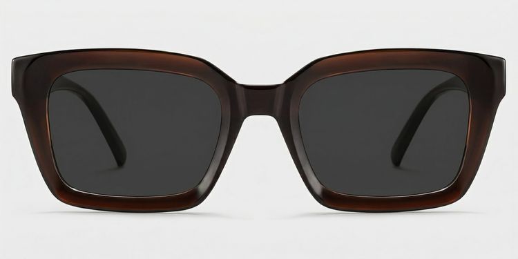 Marley Dark Brown Rectangle Sunglasses