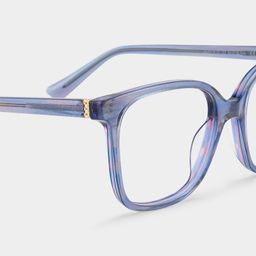 Caroline Blue Square Glasses5