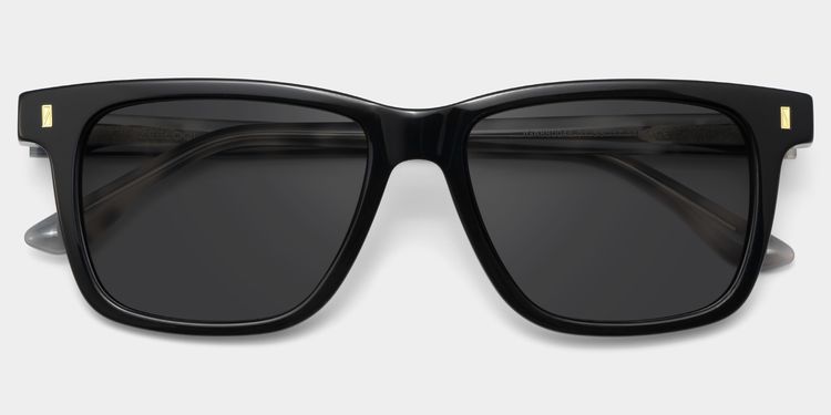 Travis Rectangle Black Glasses