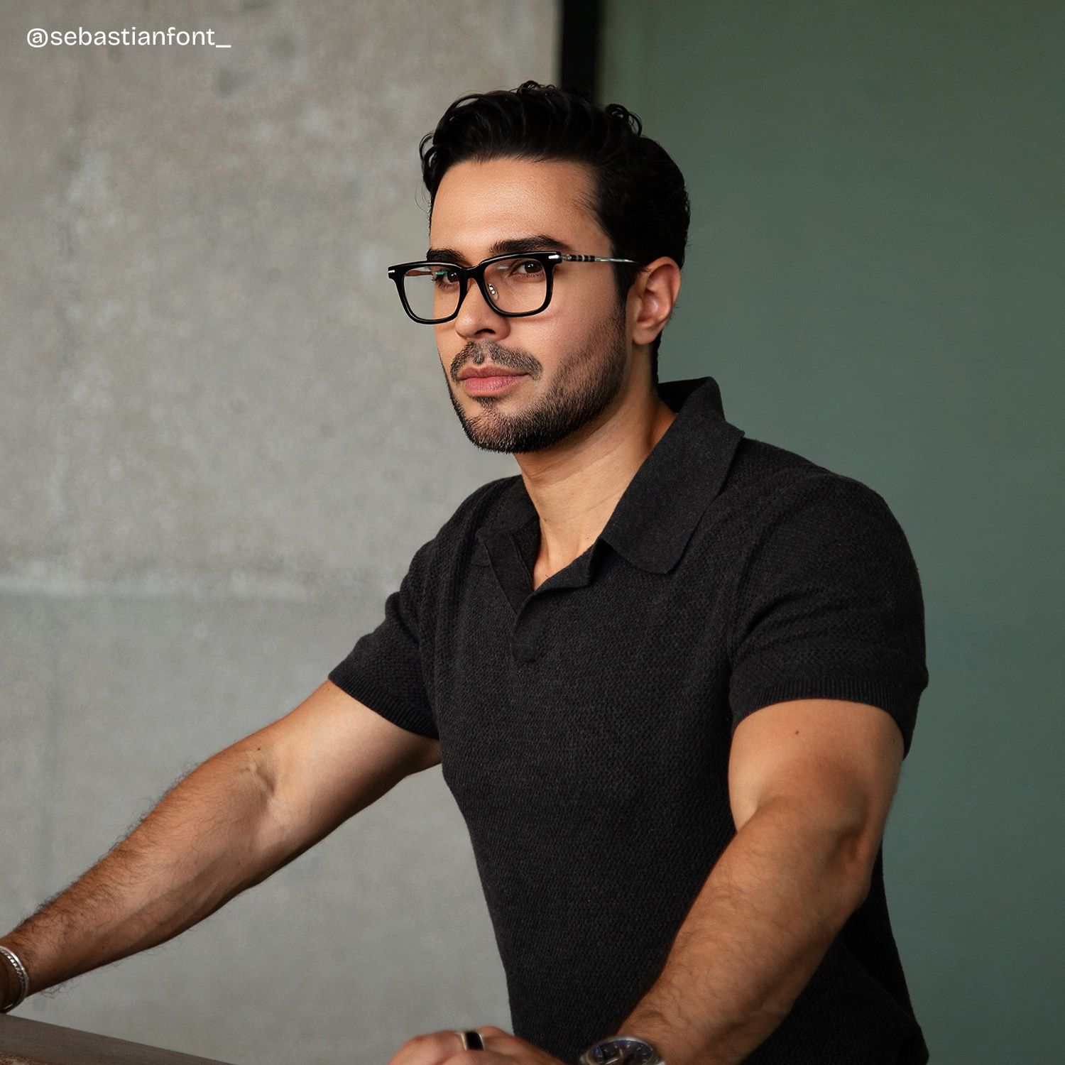 Rayne Black Square Thin Frame Glasses for Men | ZEELOOL7