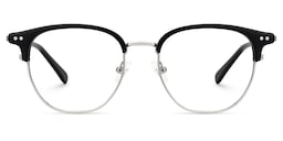 Geno Browline Black Glasses0