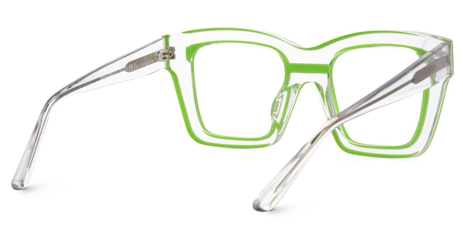 Legette Designer Eyeglasses in Square Yellow Frame3