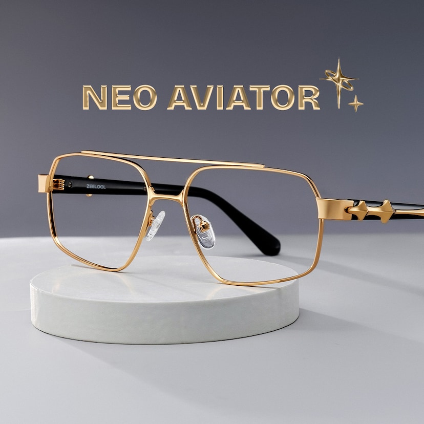 Sterling Aviator Gold Glasses