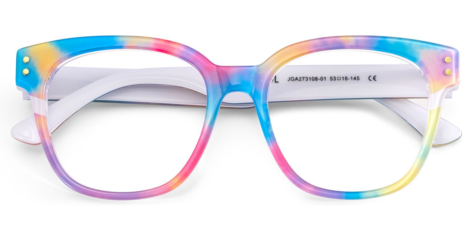 Dante Eyeglasses in Square Multicolor Frame | Zeelool2