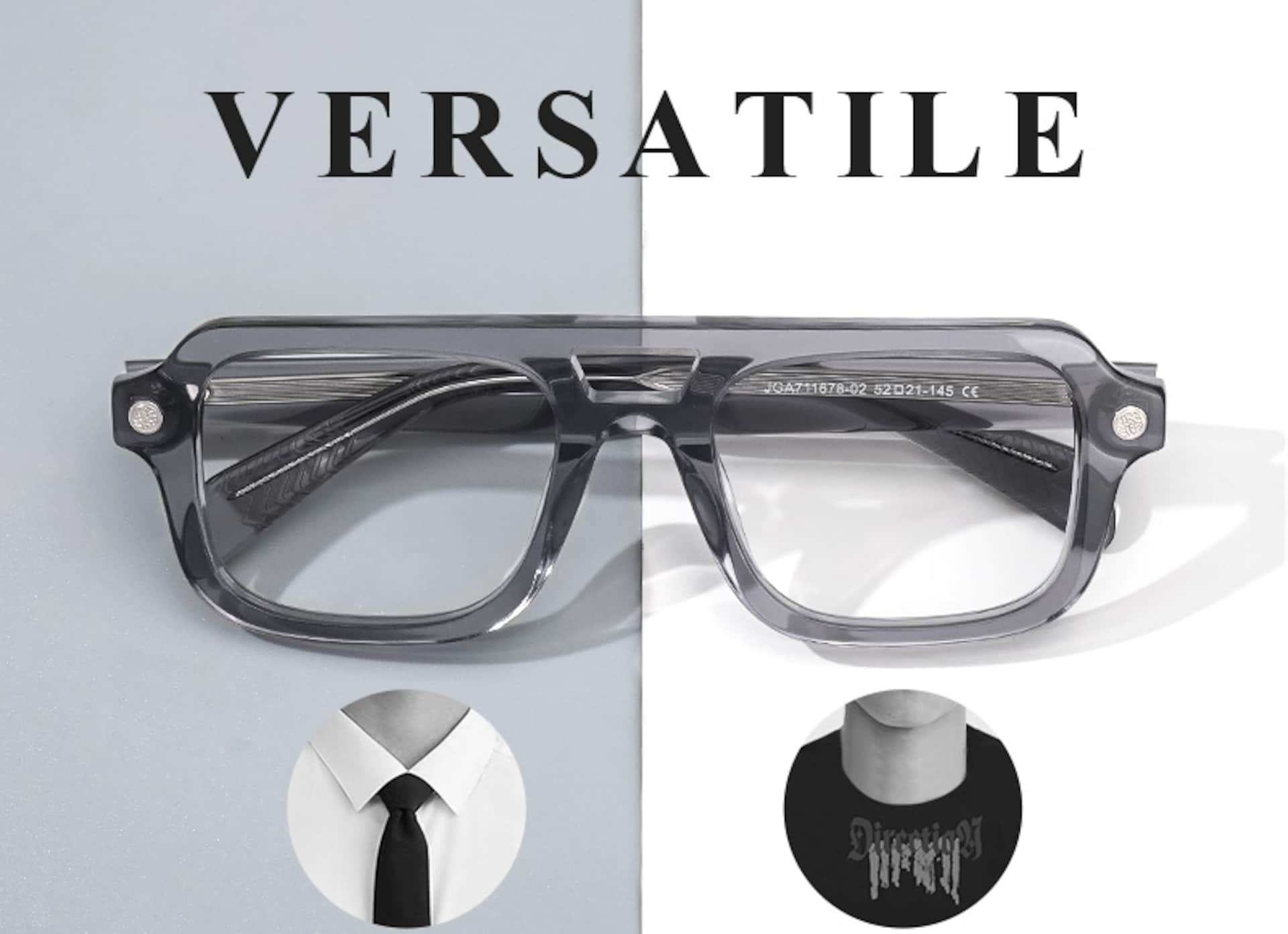 Acetate Ismail Eyeglasses, Ismail Aviator Glasses -Zeelool Glasses4