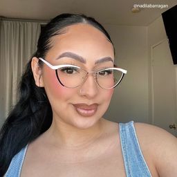 Sydney Cat Eye White Glasses7