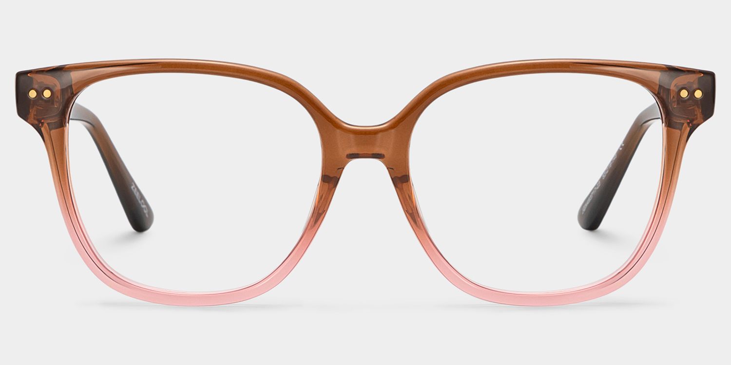 Clara Amber Cat Eye Two-tone Frame Glasses for Women | ZEELOOL0