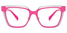Diorney Rectangle Bright Pink Glasses0