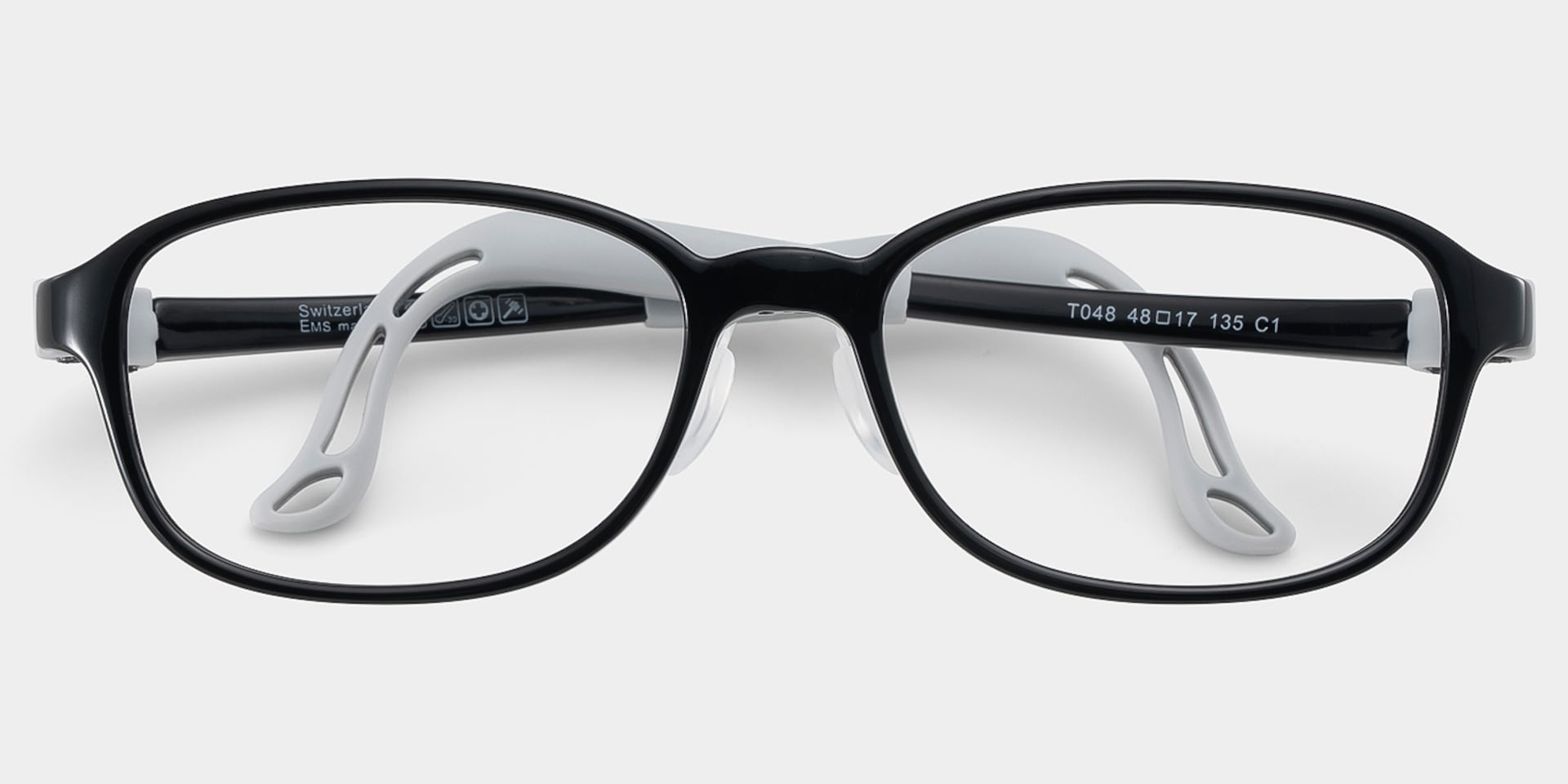 Bright Rectangle Black Frame Eyeglasses for Pre-tweens0