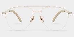 Grayson Light Gold Aviator Glasses1