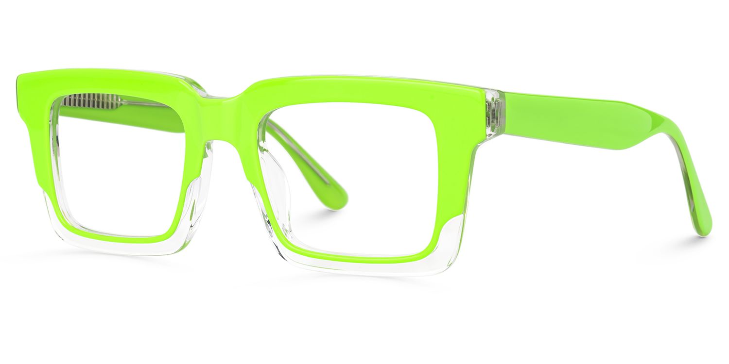 Men Rectangle Holly Green Eyeglasses | Zeelool1