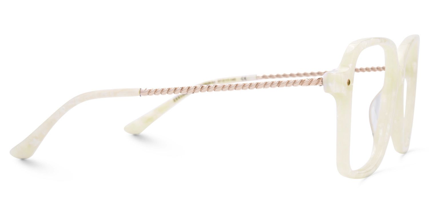 Thin Frame Square Glasses With White On Sale2