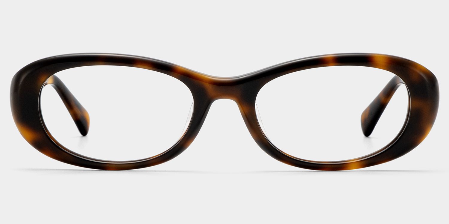Catherine Tortoise Oval Frame Glasses Online | ZEELOOL1