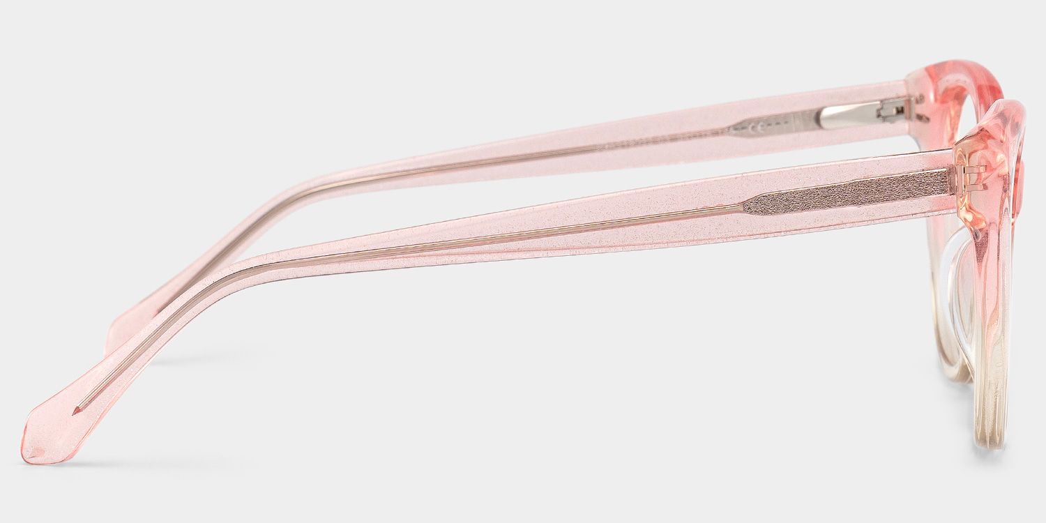 Kiera Light Pink Glitter Cat Eye Glasses Frames | ZEELOOL4
