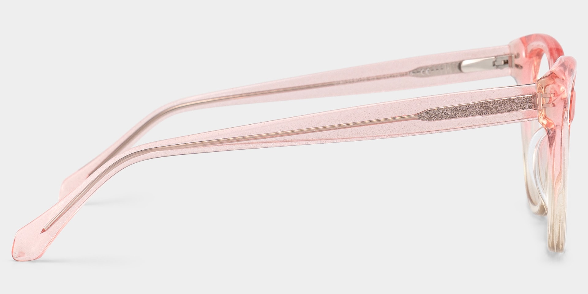 Kiera Light Pink Glitter Cat Eye Glasses Frames | ZEELOOL4