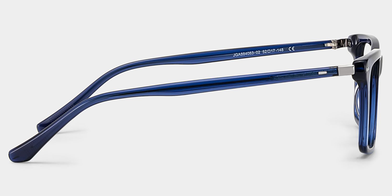 Harper Blue Frame Prescription Glasses with Rectangle Shape | ZEELOOL4