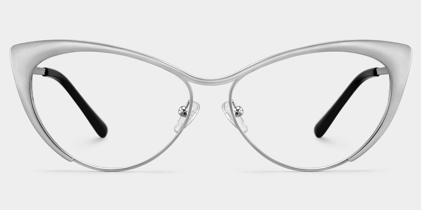 Ellen Cateye Silver Glasses