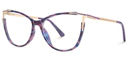 Yomary Cateye Purple-Tortoise Glasses1