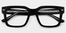 Benjamin Rectangle Black Glasses2