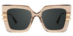 Poutine Square Beige Glasses0