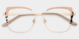 Jesmin Khaki Tortoise Square Glasses2