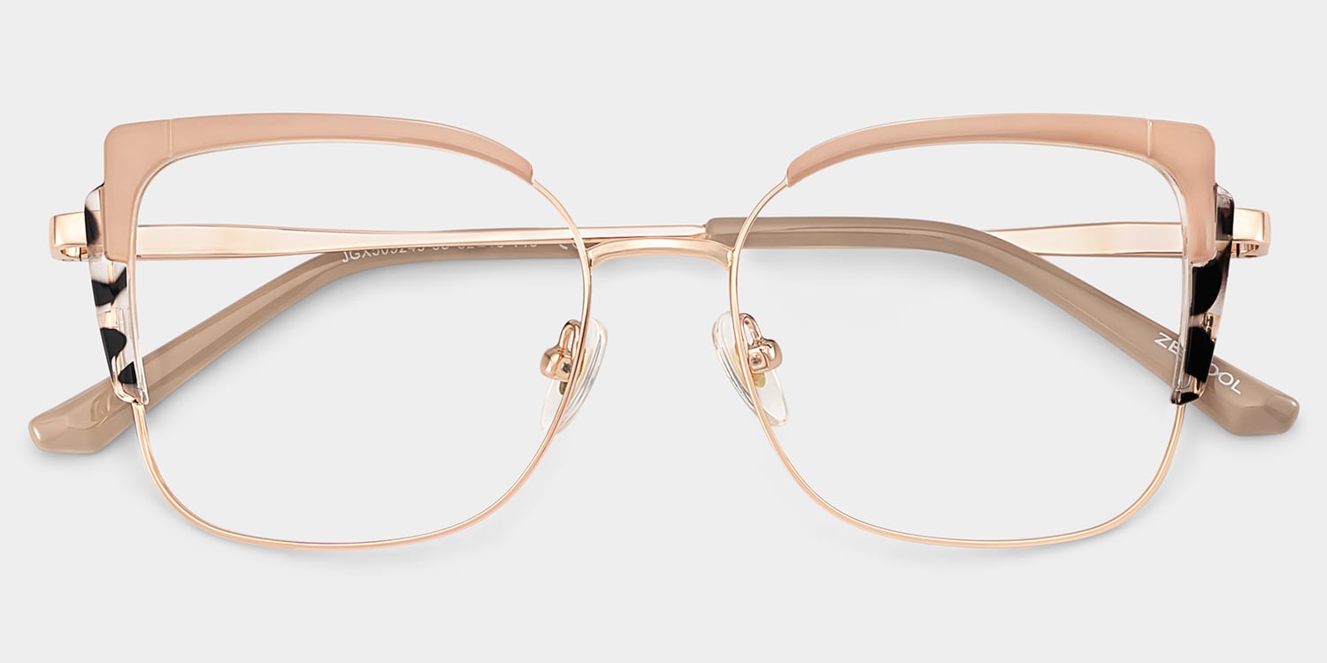Jesmin Square Khaki Tortoise Glasses2