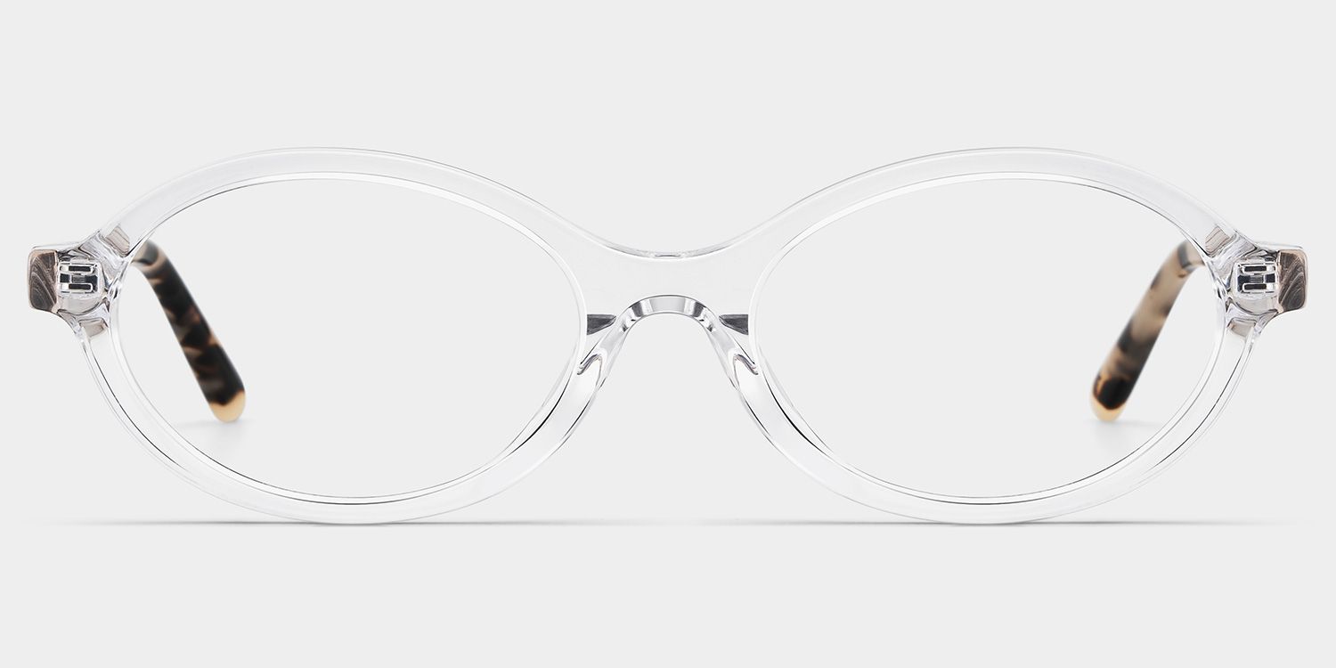 Oval Clear Eyeglasses- Everly Acetate Frame Glasses