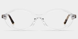 Everly Oval Clear Glasses1