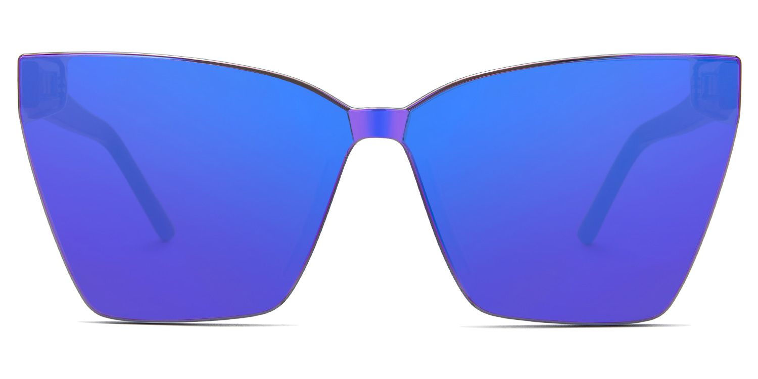 Liliane Acetate Blue Square Frame Sunglasses | ZEELOOL0
