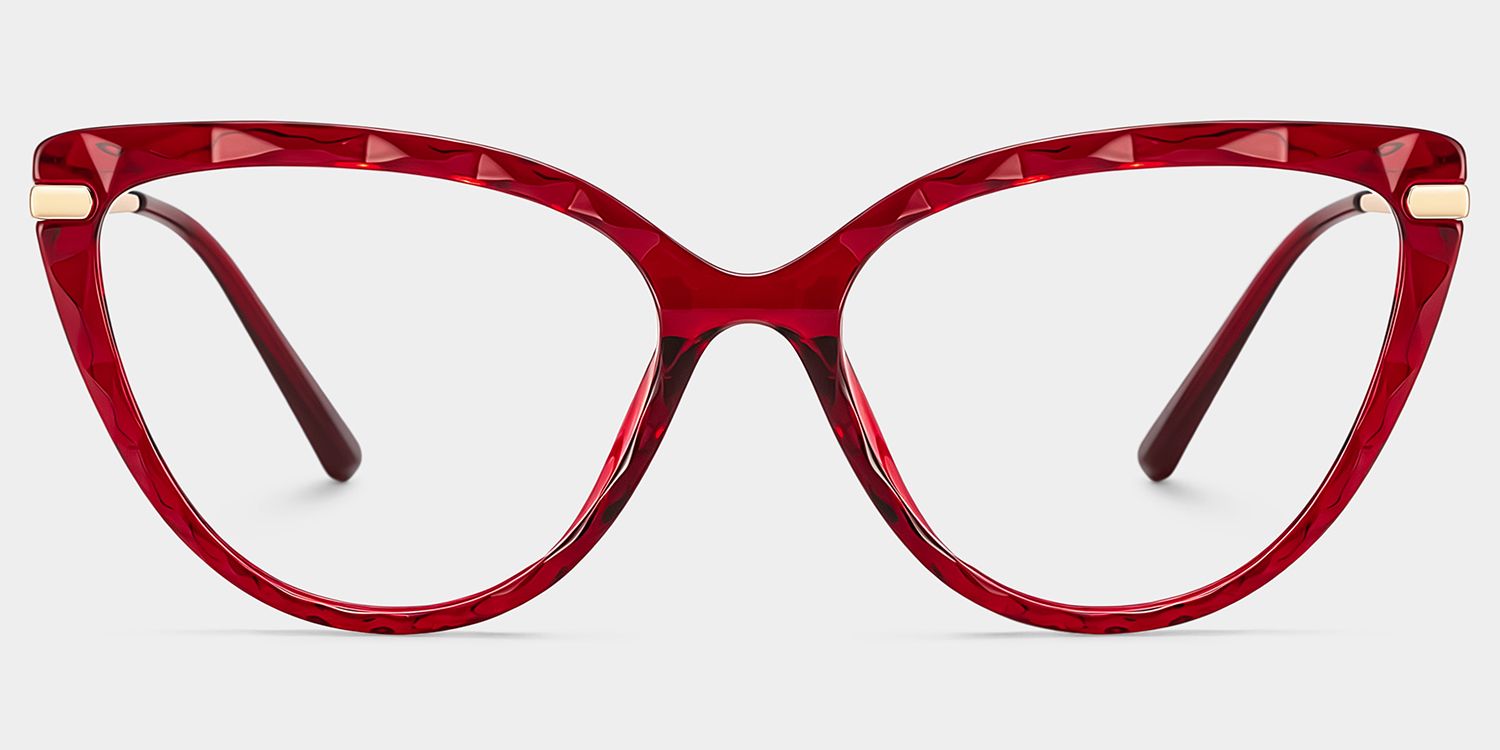 Lucas Cateye Red Eyeglasses with TR90 Frame0