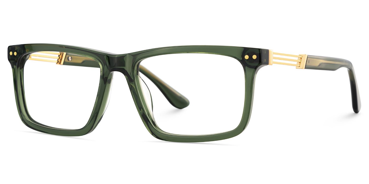 Emerson Eyeglasses in Rectangle Green Frame | Zeelool3