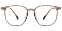 Bianca Geometric Brown Glasses0