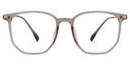 Bianca Geometric Brown Glasses0