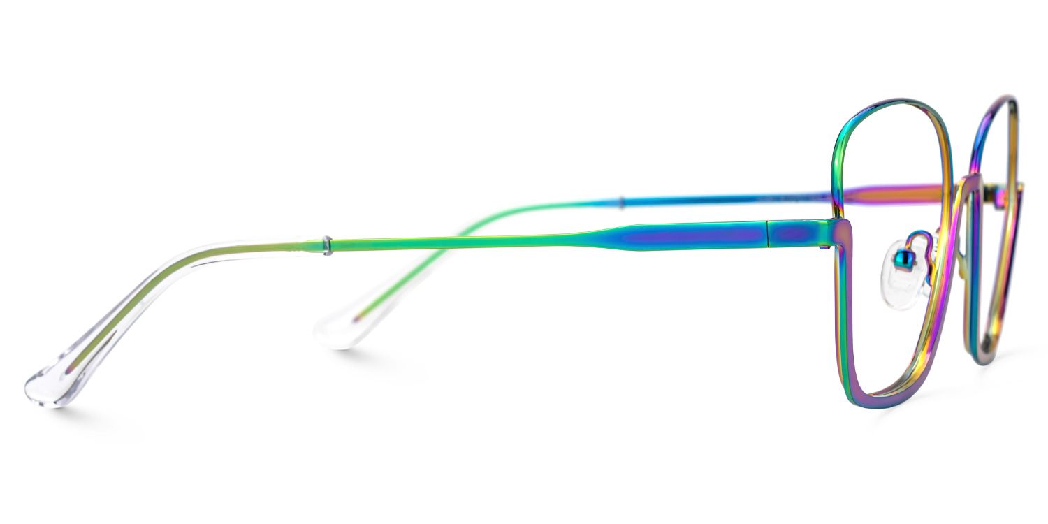 Iridescent Metal Square Eyeglasses- Malidy2
