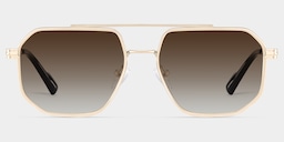 Autumn Aviator Gold Glasses0