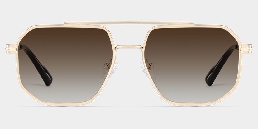 Autumn Gold Aviator Sunglasses