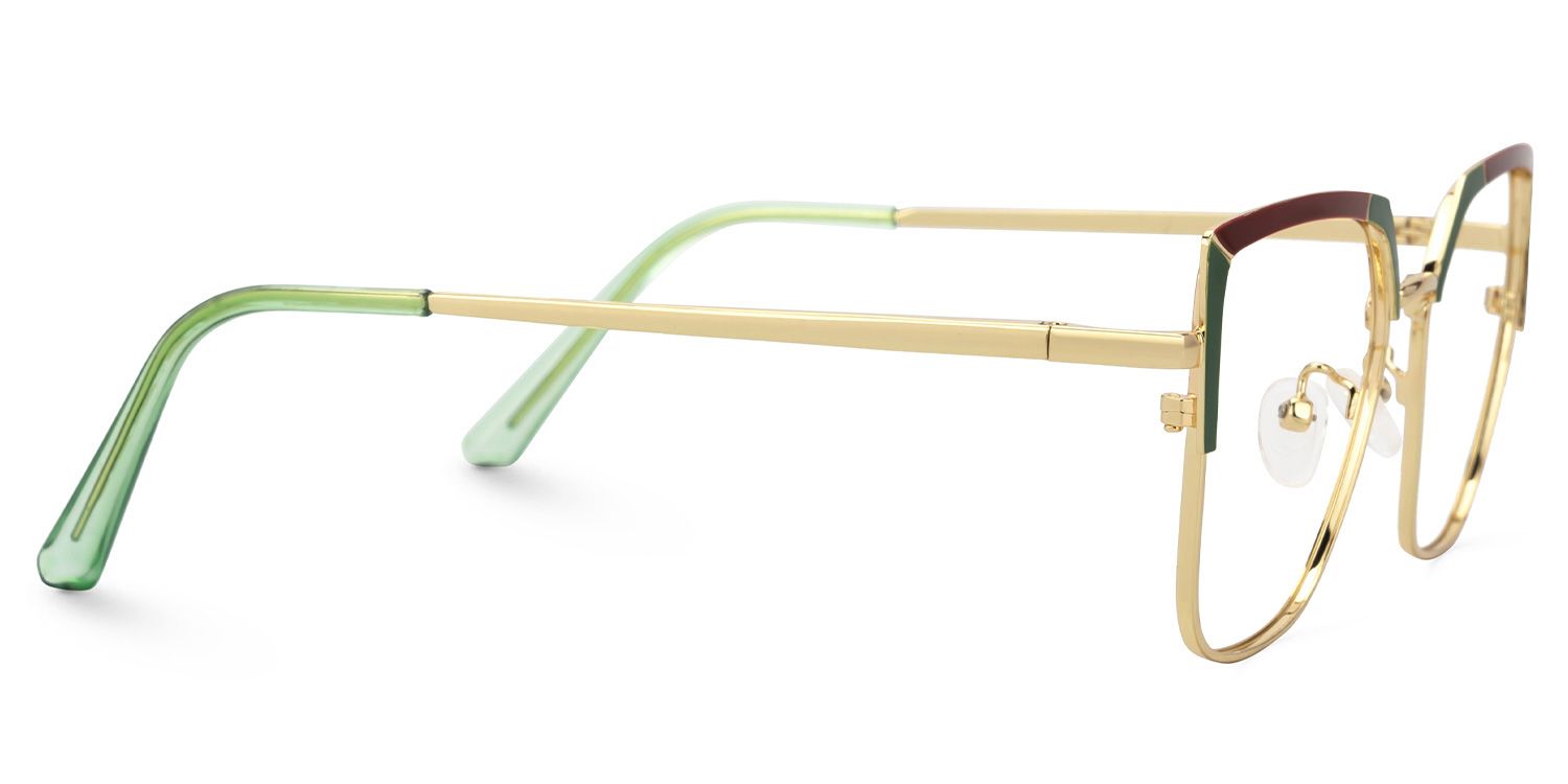 Shadai Red-Green Eyeglasses in Square Full-Frame  | Zeelool2